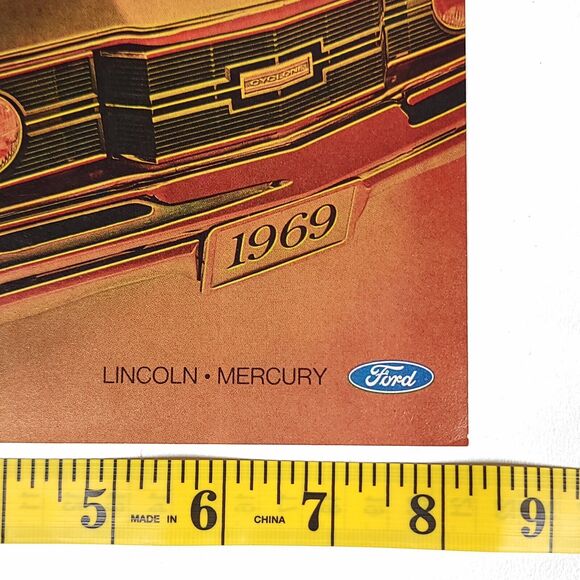 Vintage Lincoln Mercury Cyclone CJ Print Ad 1969 Hot Rod Garage Wall Art Decor - Picture 5 of 6